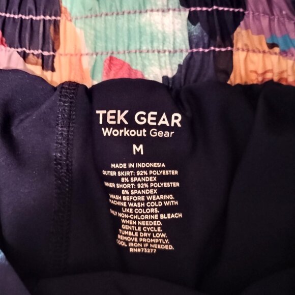 Tek Gear Work Out Gear, Skort, Sz M, Black, Beige & Green, Hi Rise, New - Picture 4 of 4